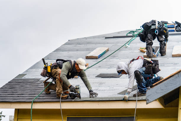 Professional Emergency Roof Repair technician working in Weyers Cave, VA